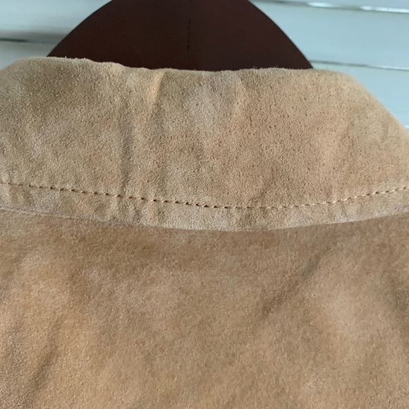 In Suede women’s tan suede 2 button blazer size Small - Picture 8 of 10